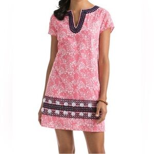 Vineyard Vines Coral‎ and Navy Dress Size 4